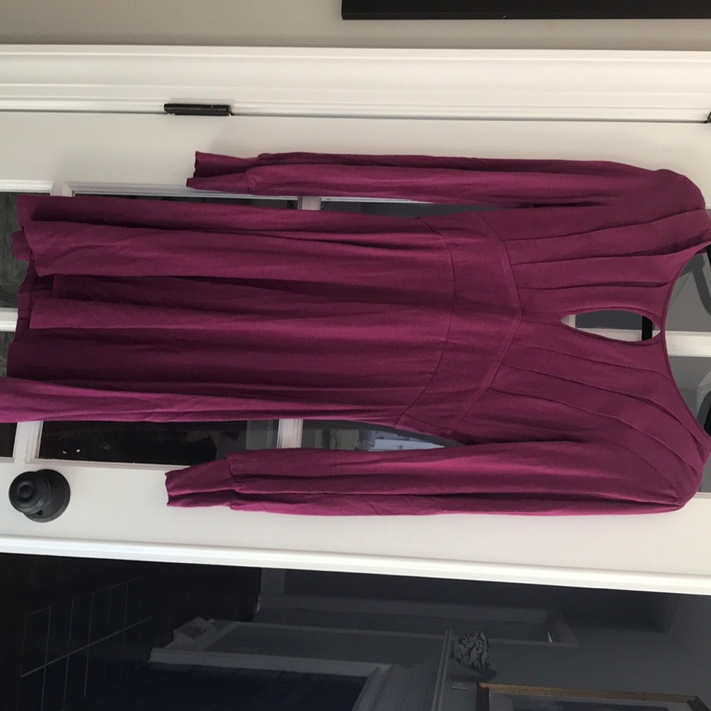 Eggplant long sleeve free people dress!